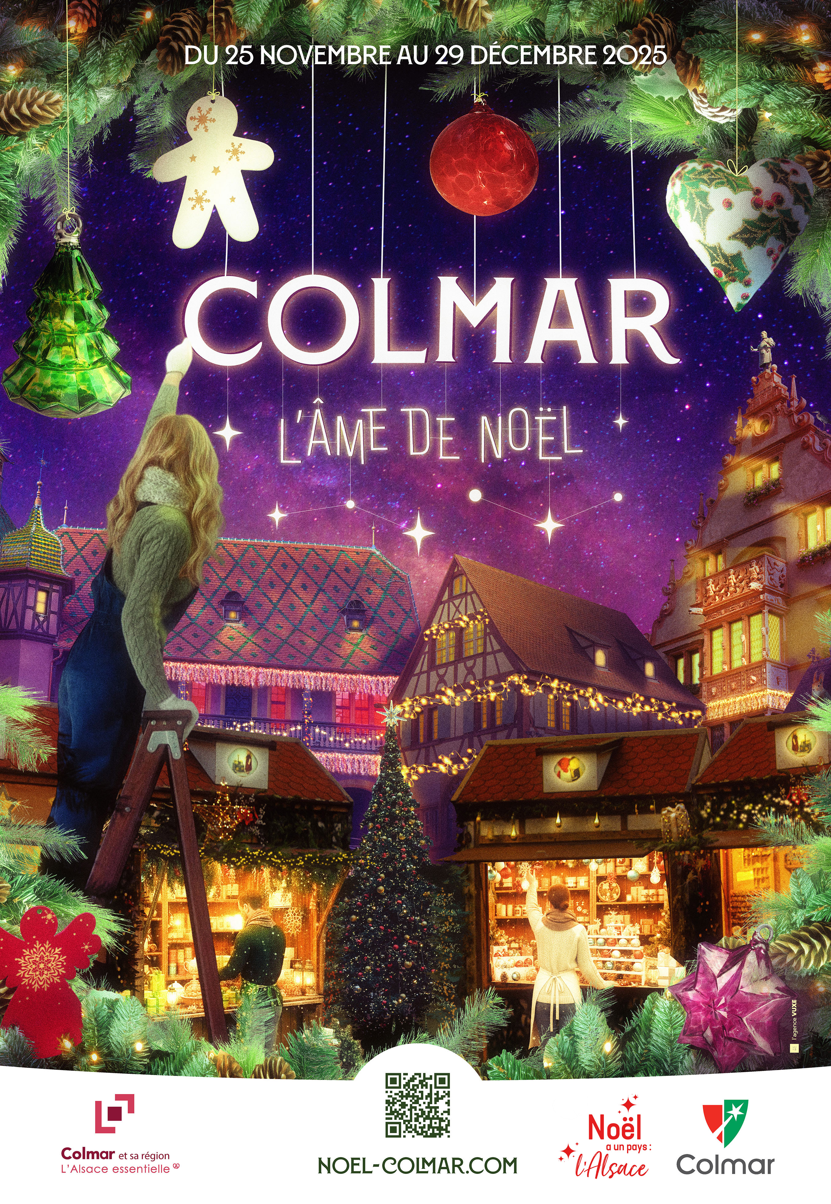 Affiche 2025 des march&eacute;ss de No&euml;l de Colmar