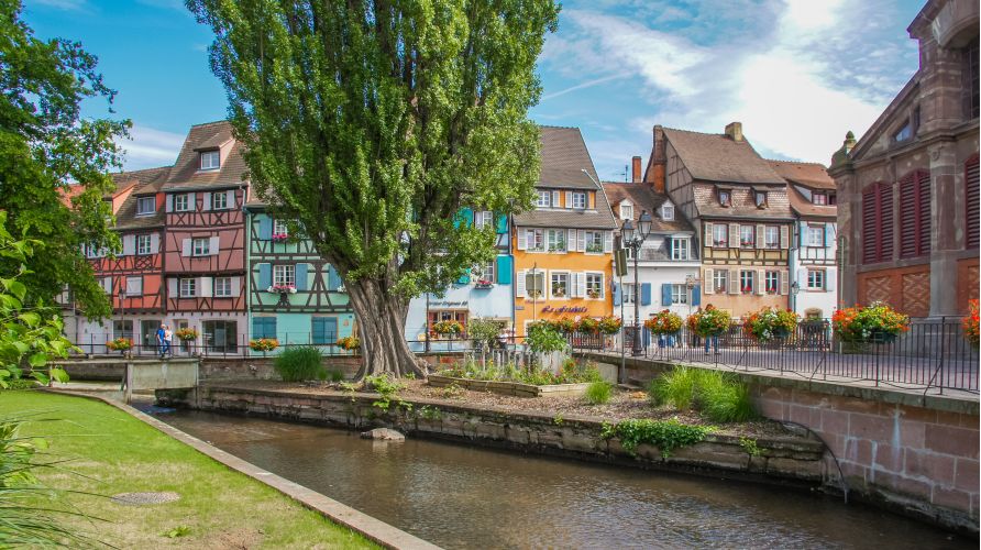 Le quai de la poissonerie / le marché couvert - Colmar